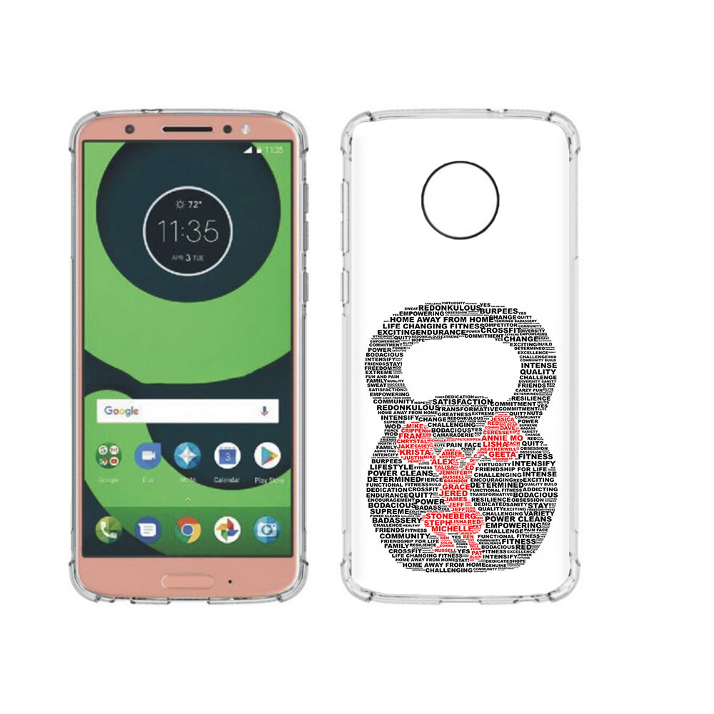 

Чехол MyPads Tocco для Motorola Moto G6 бодибилдинг гиря из слов (PT99805.376.232), Прозрачный, Tocco