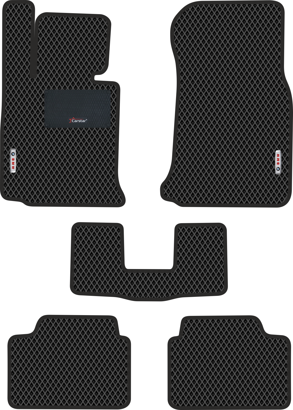 Комплект ковриков Kupi-Kovrik EVA для BMW 1 II F20\21 (2011->), чёрный,подпятник,2 эмблемы