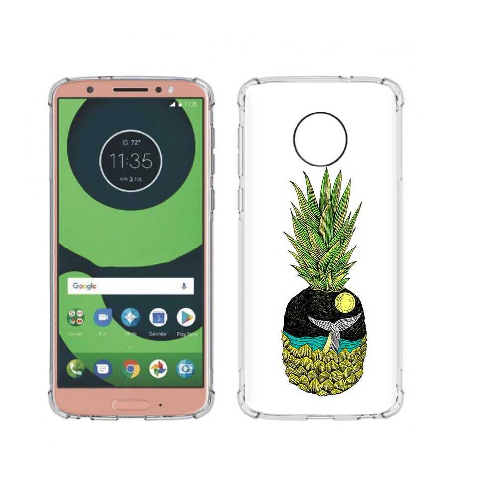 

Чехол MyPads Tocco для Motorola Moto G6 ананас с китом (PT99805.376.220), Прозрачный, Tocco