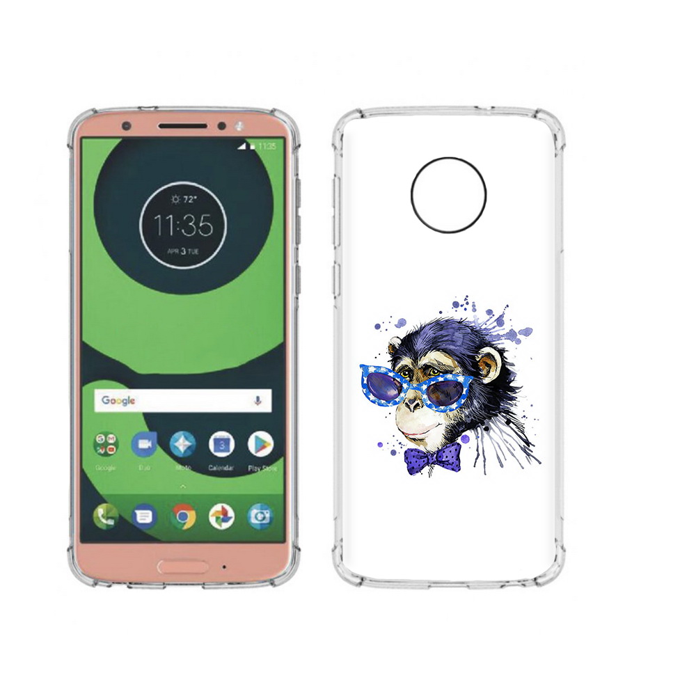 

Чехол MyPads Tocco для Motorola Moto G6 акварельная обезьяна (PT99805.376.216), Прозрачный, Tocco