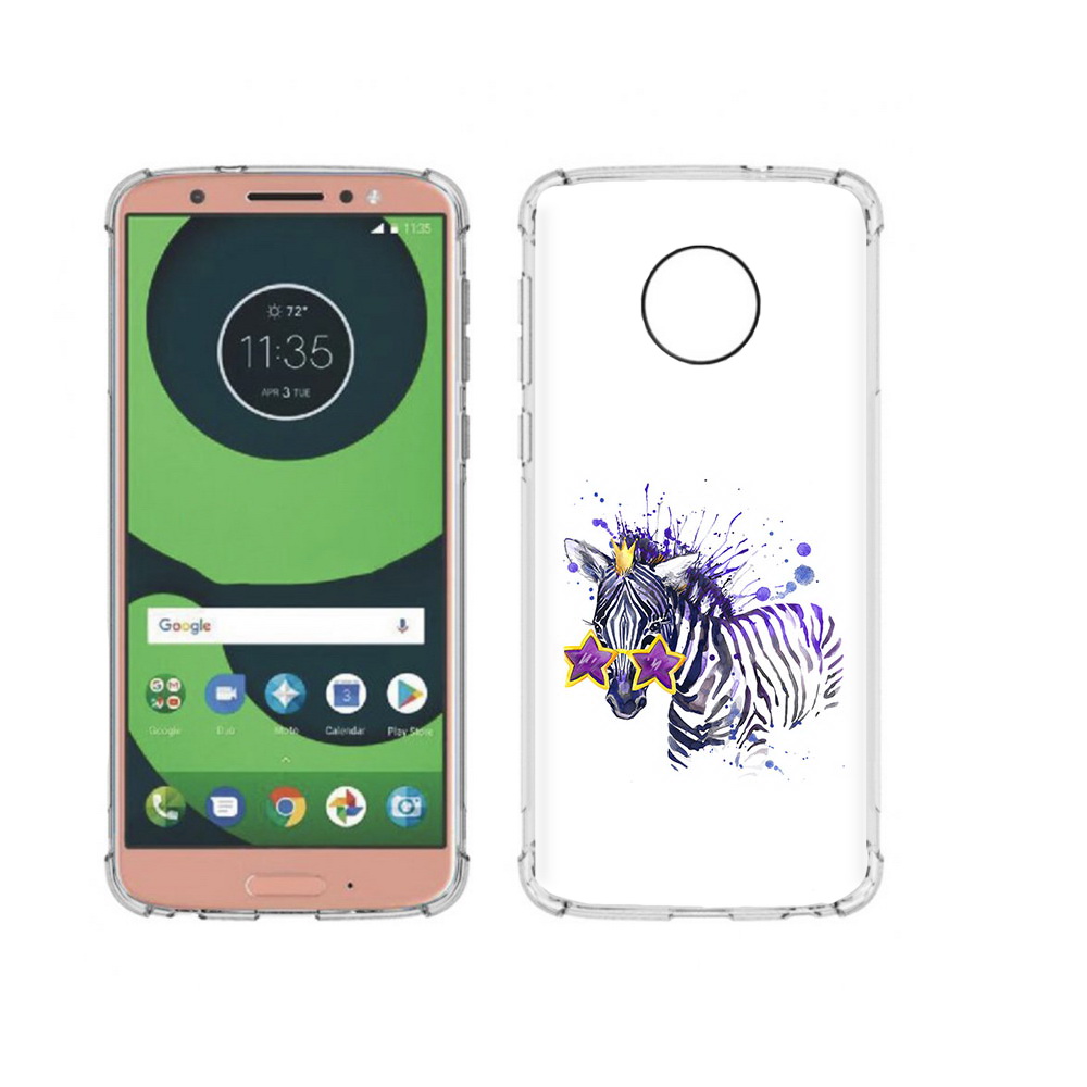 

Чехол MyPads Tocco для Motorola Moto G6 акварельная зебра (PT99805.376.215), Прозрачный, Tocco