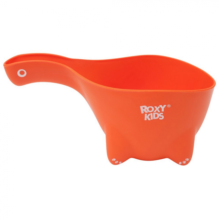 Ковшик для купания Roxy-kids Dino Scoop оранжевый ванночка для купания roxy kids с анатомической горкой и сливом 72х41х21 см оранжевый