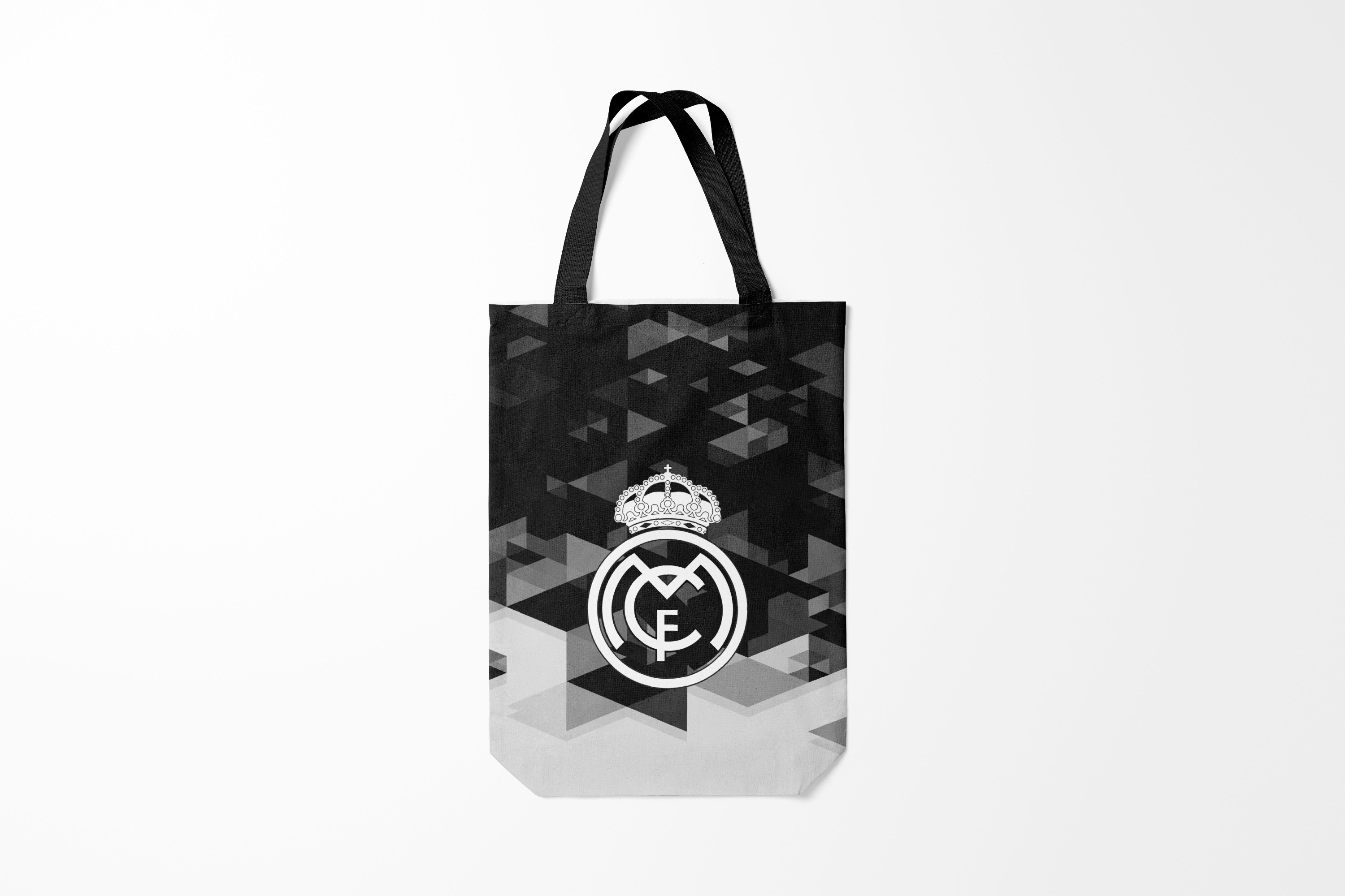 

Сумка шoппер унисекс Burnettie Real Madrid FC sport geometry, черный, Real Madrid FC sport geometry