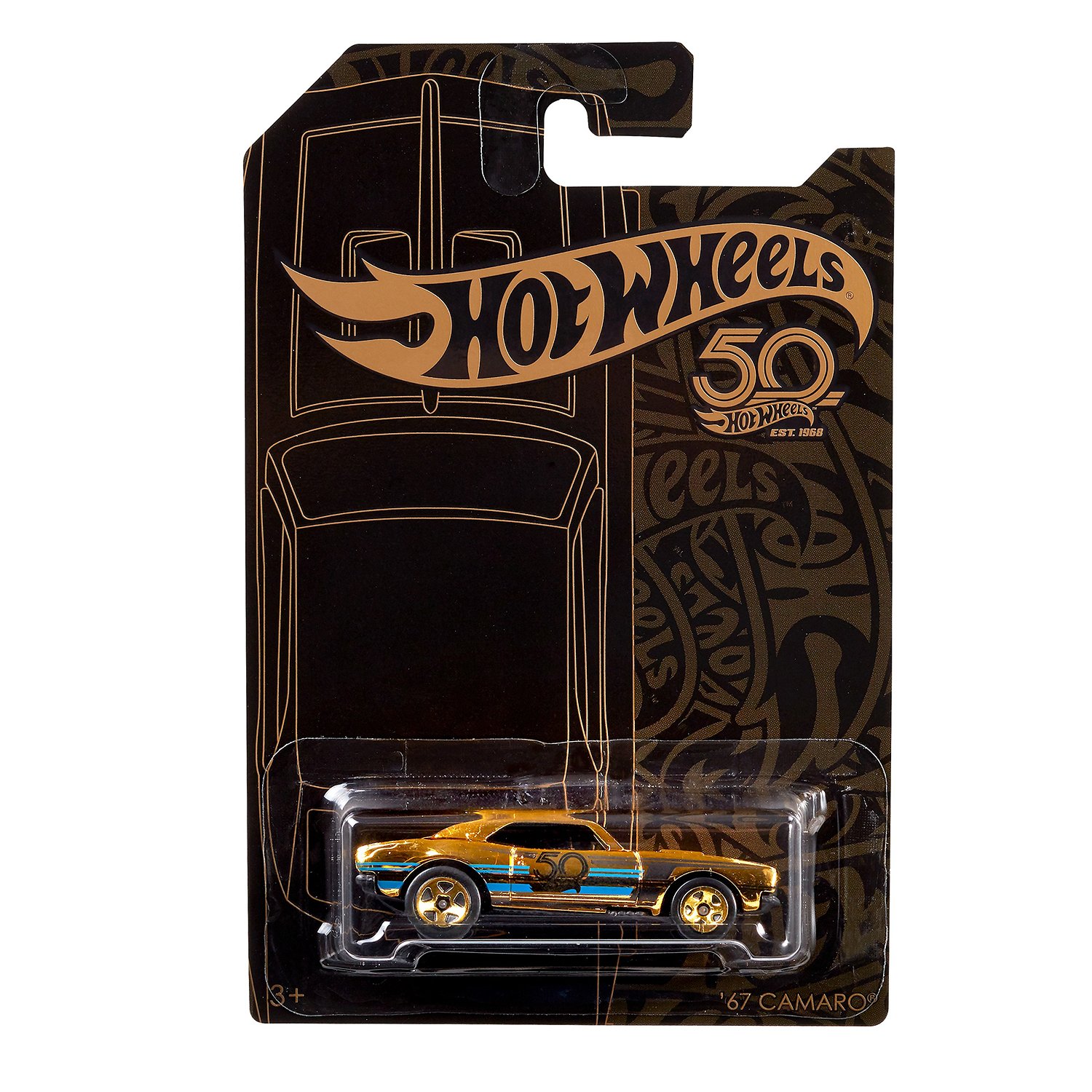 

Тематические юбилейные машинки Hot Wheels в ассортименте, Золотистый;черный
