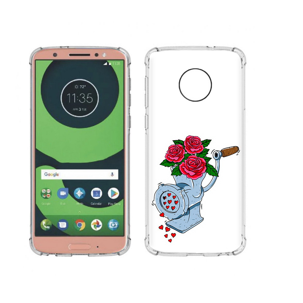 

Чехол MyPads Tocco для Motorola Moto G6 Цветочные сердца (PT99805.376.199), Прозрачный, Tocco