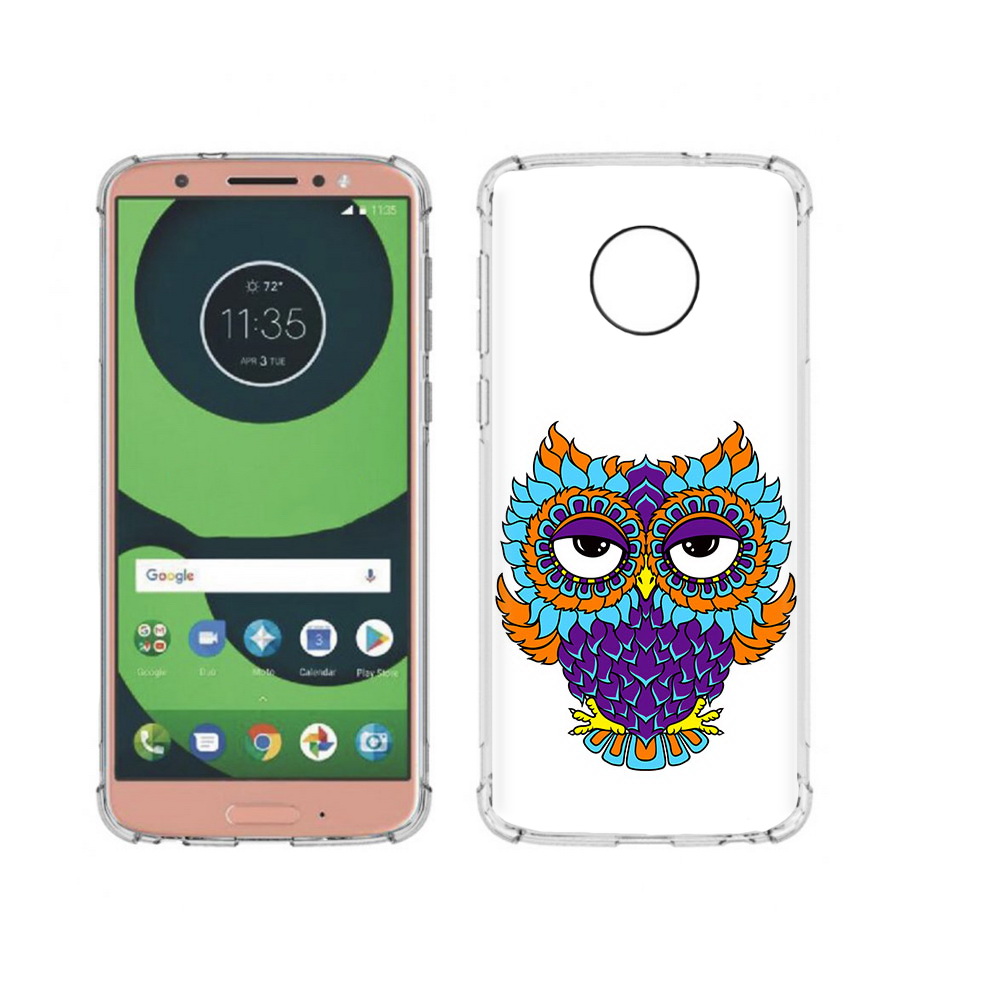 

Чехол MyPads Tocco для Motorola Moto G6 Цветная сова (PT99805.376.198), Прозрачный, Tocco