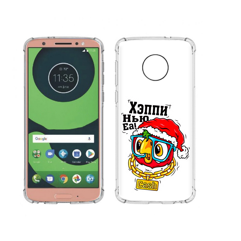 

Чехол MyPads Tocco для Motorola Moto G6 Хэппи нью еа (PT99805.376.196), Прозрачный, Tocco