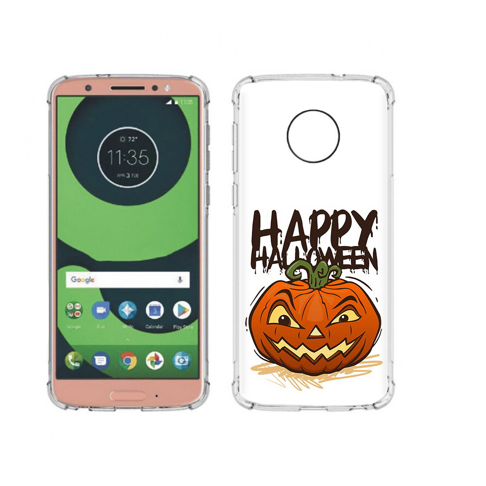 

Чехол MyPads Tocco для Motorola Moto G6 Хэллоуин счастливый (PT99805.376.195), Прозрачный, Tocco