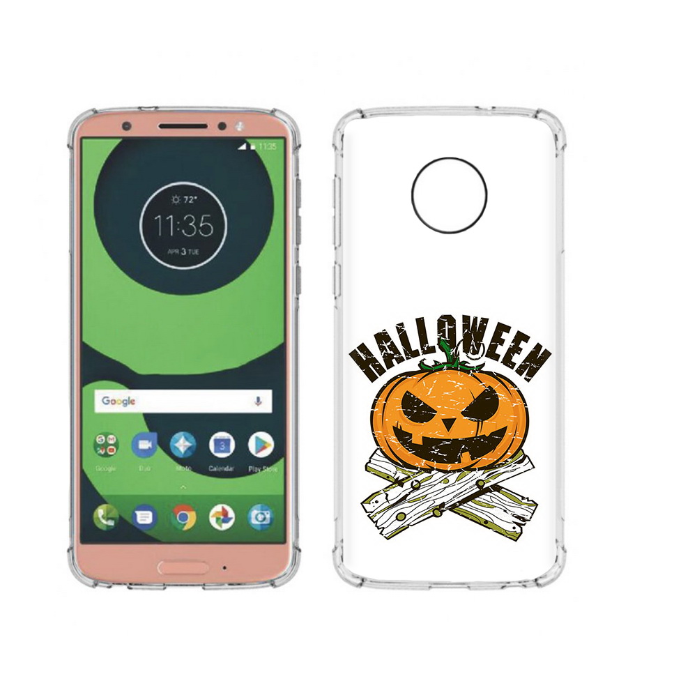 

Чехол MyPads Tocco для Motorola Moto G6 Хэллоуин доски тыква (PT99805.376.194), Прозрачный, Tocco