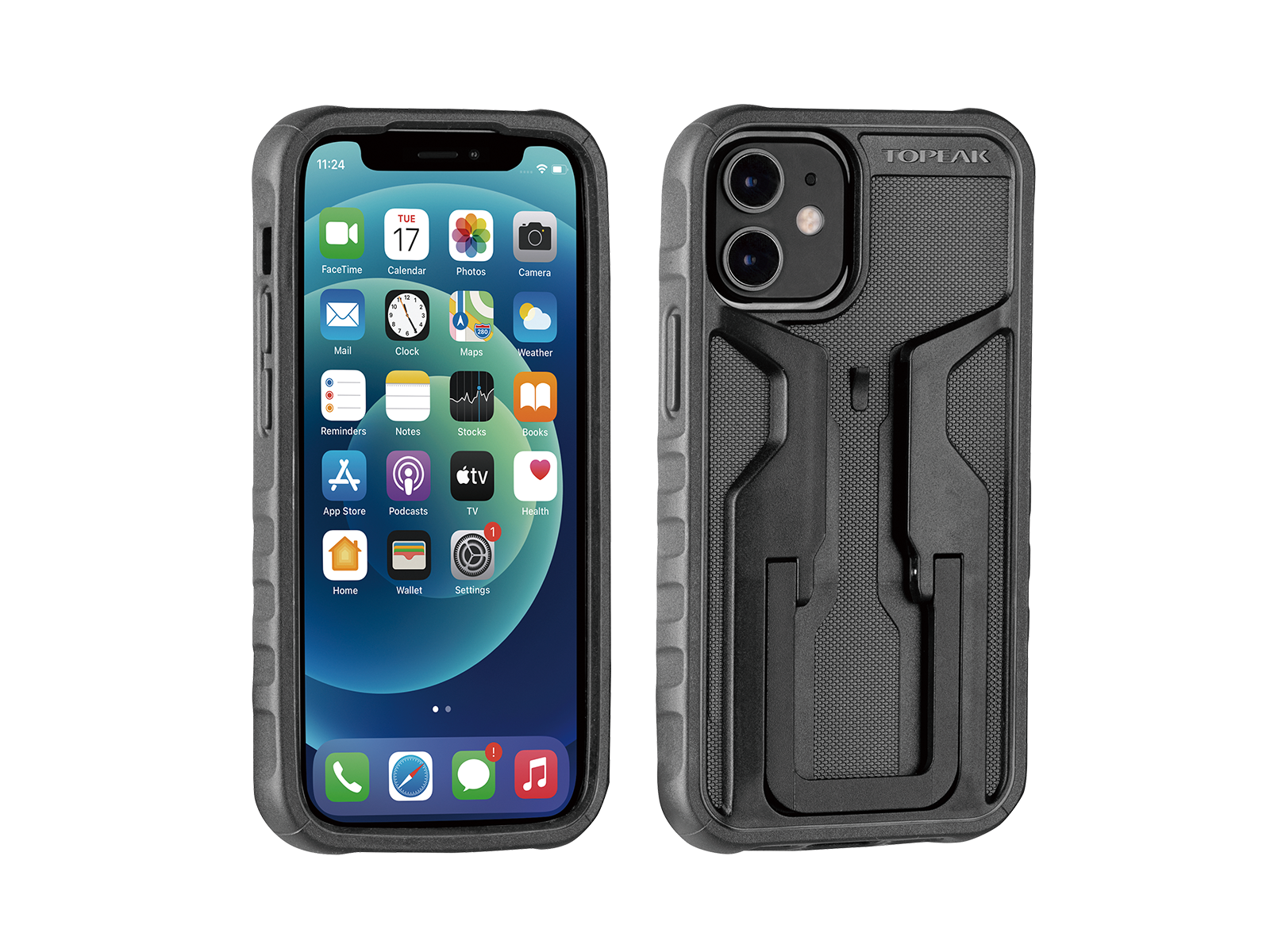 фото Topeak ridecase only, work with iphone 12 mini, black/gray чехол для смартфона