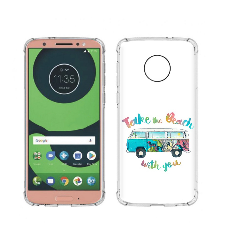 

Чехол MyPads Tocco для Motorola Moto G6 Хиппи автобус (PT99805.376.190), Прозрачный, Tocco