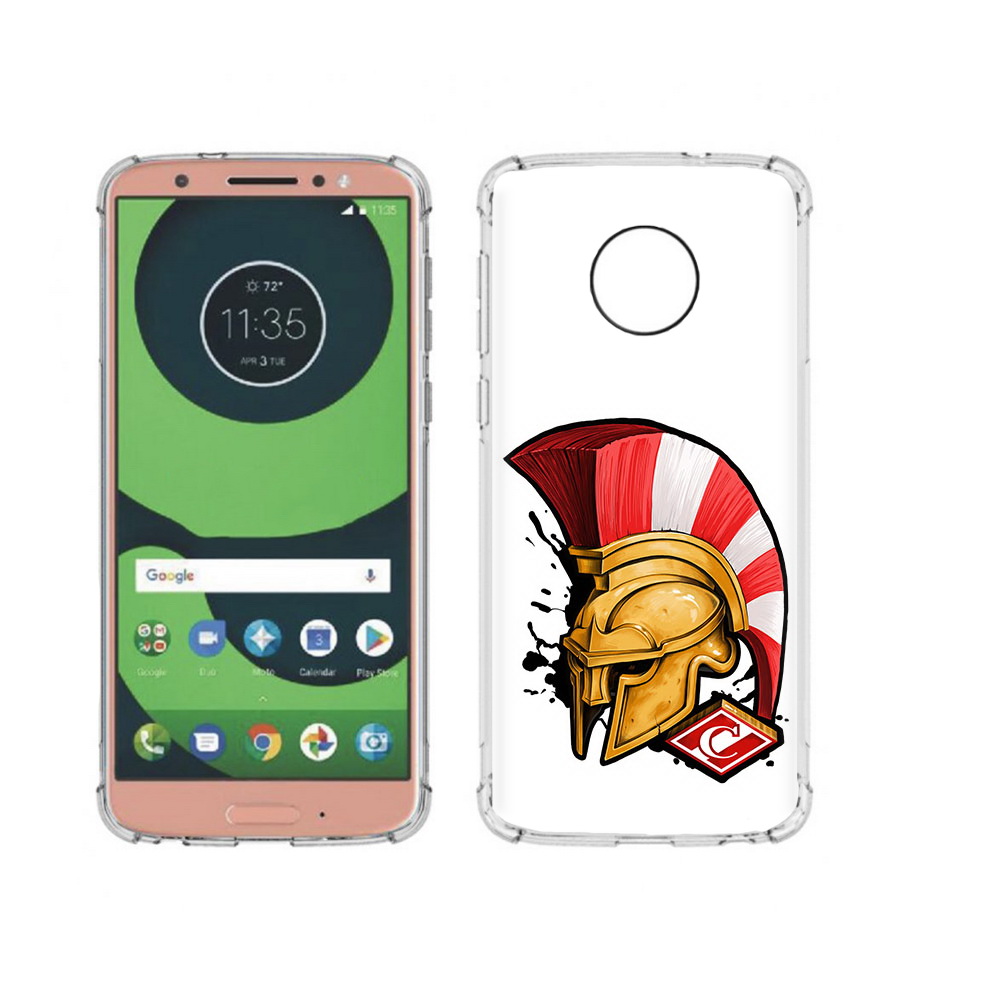 

Чехол MyPads Tocco для Motorola Moto G6 ФК спартак шлем (PT99805.376.185), Прозрачный, Tocco