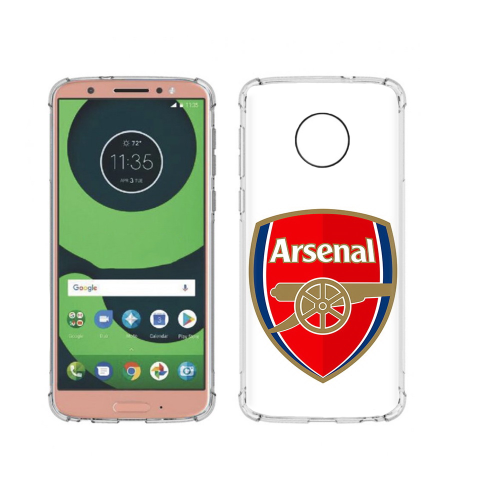 

Чехол MyPads Tocco для Motorola Moto G6 ФК Арсенал логотип (PT99805.376.174), Прозрачный, Tocco