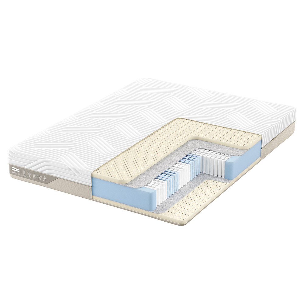 

Матрас анатомический Promtex Micropacket Latex 180x190 независимые пружины, Белый, Latex