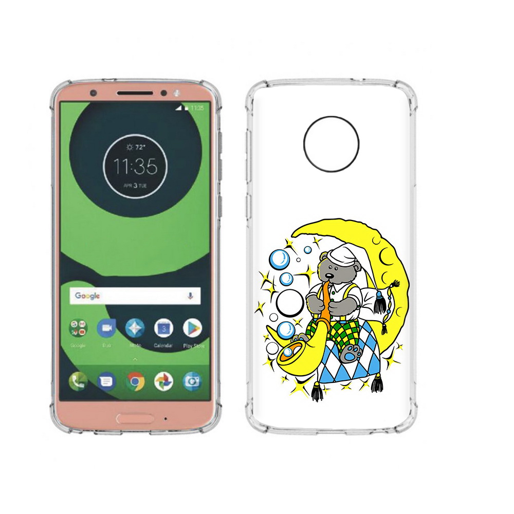

Чехол MyPads Tocco для Motorola Moto G6 Сырная луна (PT99805.376.167), Прозрачный, Tocco