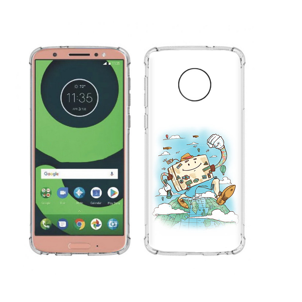 Чехол MyPads Tocco для Motorola Moto G6 Счастливый чемодан (PT99805.376.166)