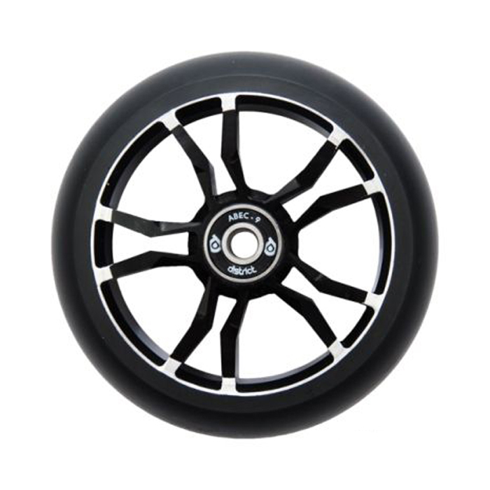 DIW19008 колесо с подшип. для сам. District 110x30 Wide Wheel Milled Core Black/Black