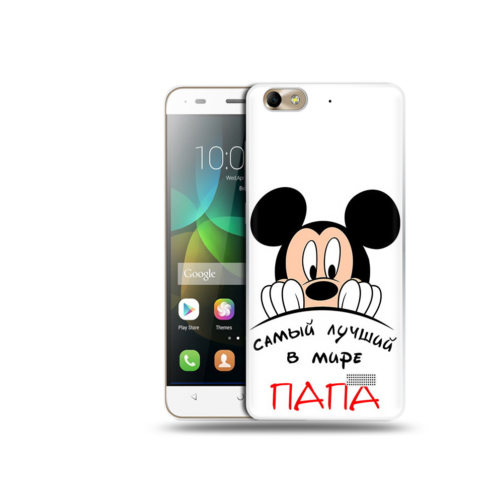 

Чехол MyPads Tocco для Honor 4C Самай лучший папа Микки Маус (PT10946.43.151), Прозрачный, Tocco