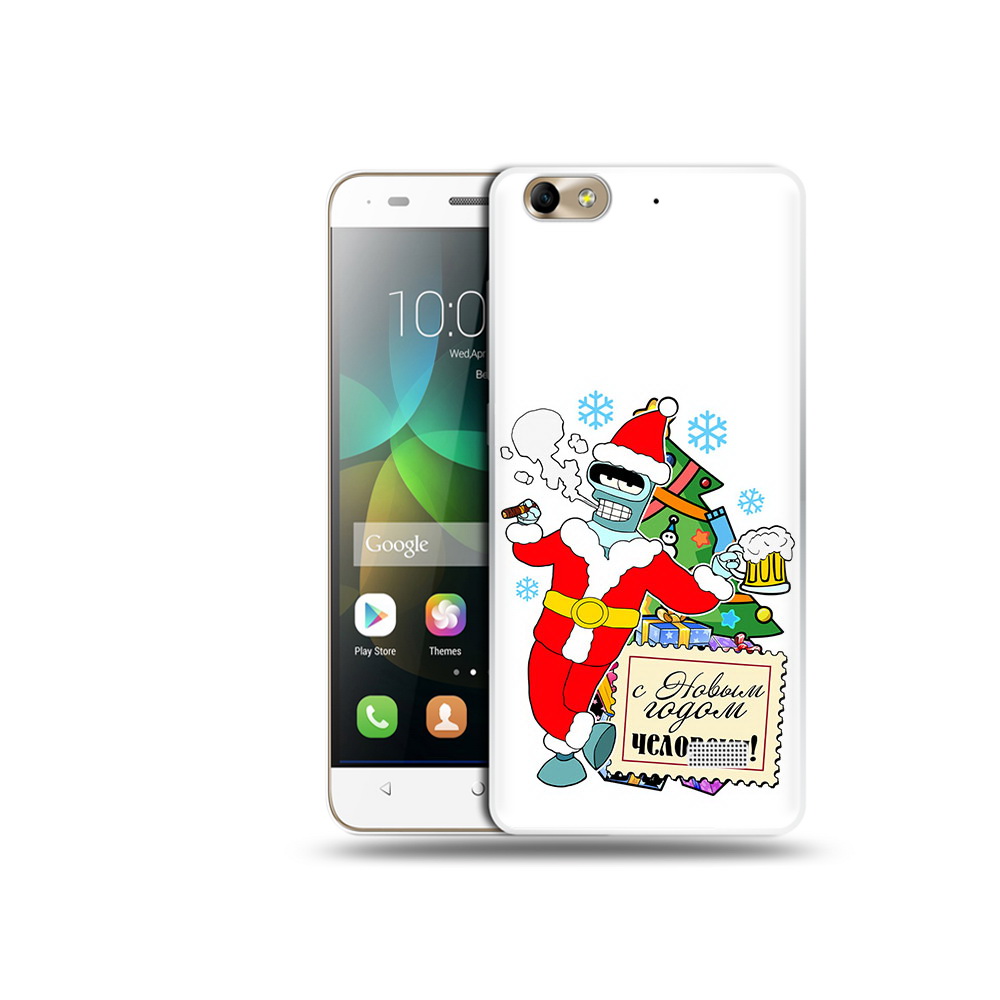 

Чехол MyPads Tocco для Honor 4C С новым годом человеки (PT10946.43.150), Прозрачный, Tocco