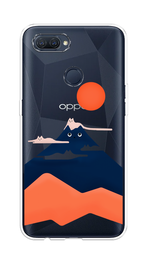 

Чехол на Oppo A12 "Кот-гора", Черный;оранжевый, 253450-4