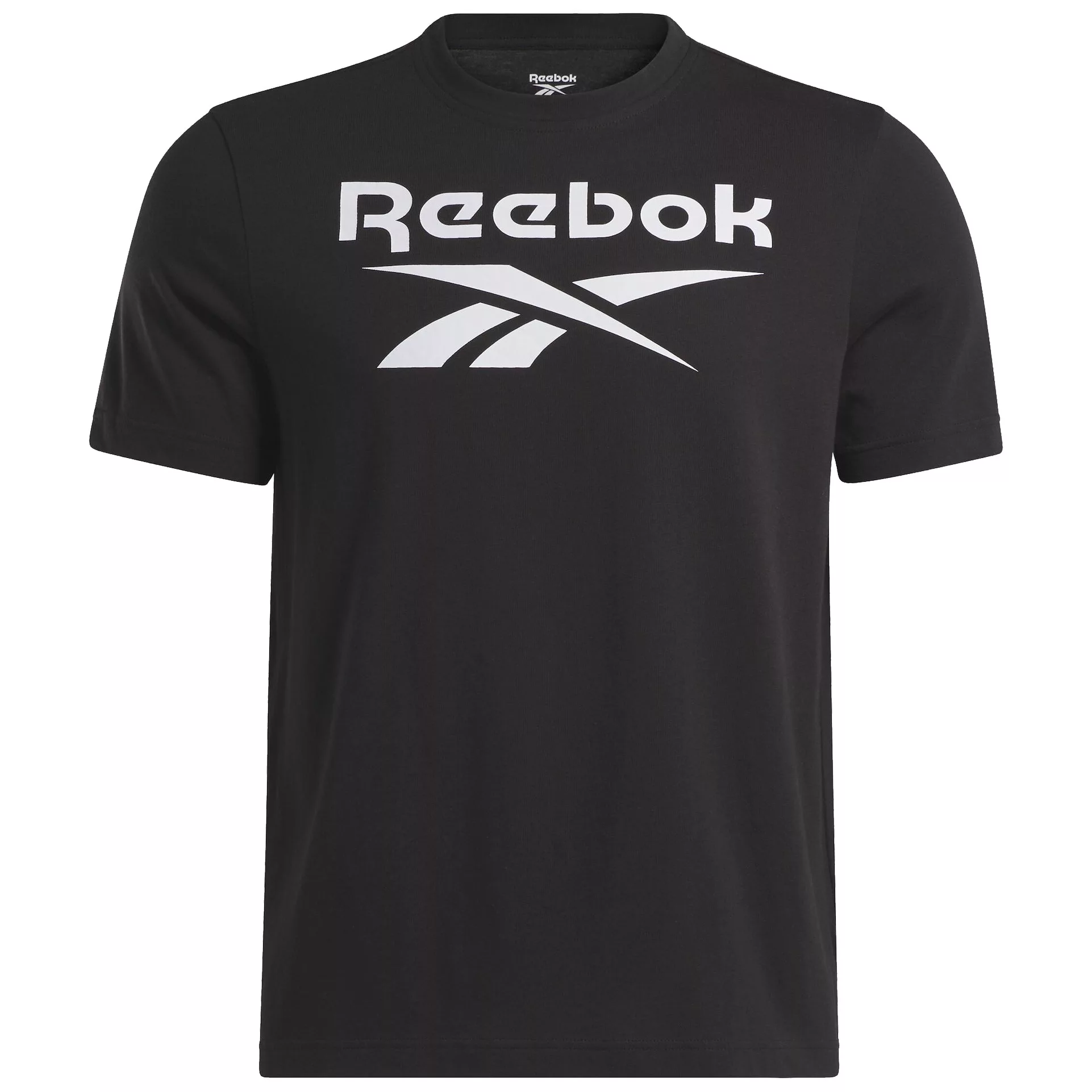 

Футболка мужская Reebok Identity Stacked Logo T-Shirt черная L, Черный, Identity Stacked Logo T-Shirt