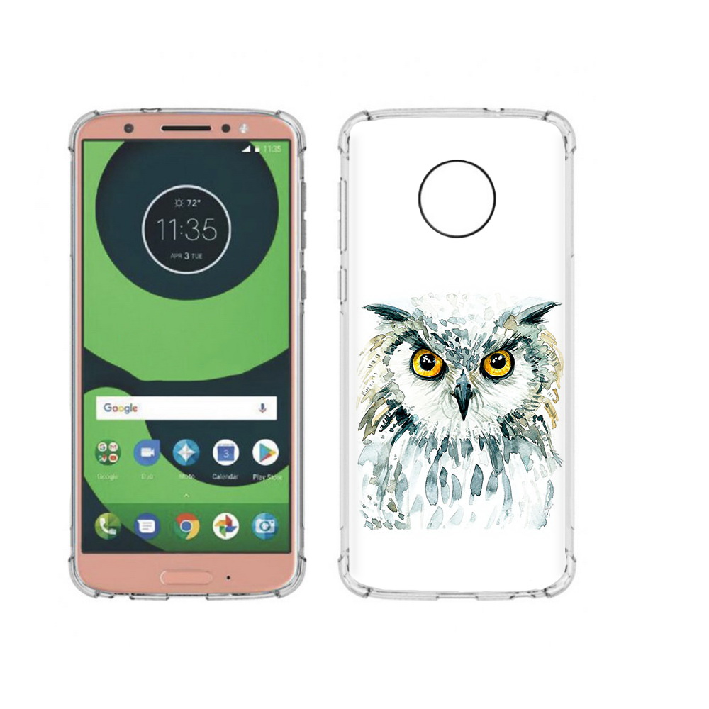 

Чехол MyPads Tocco для Motorola Moto G6 Серьезная сова (PT99805.376.156), Прозрачный, Tocco