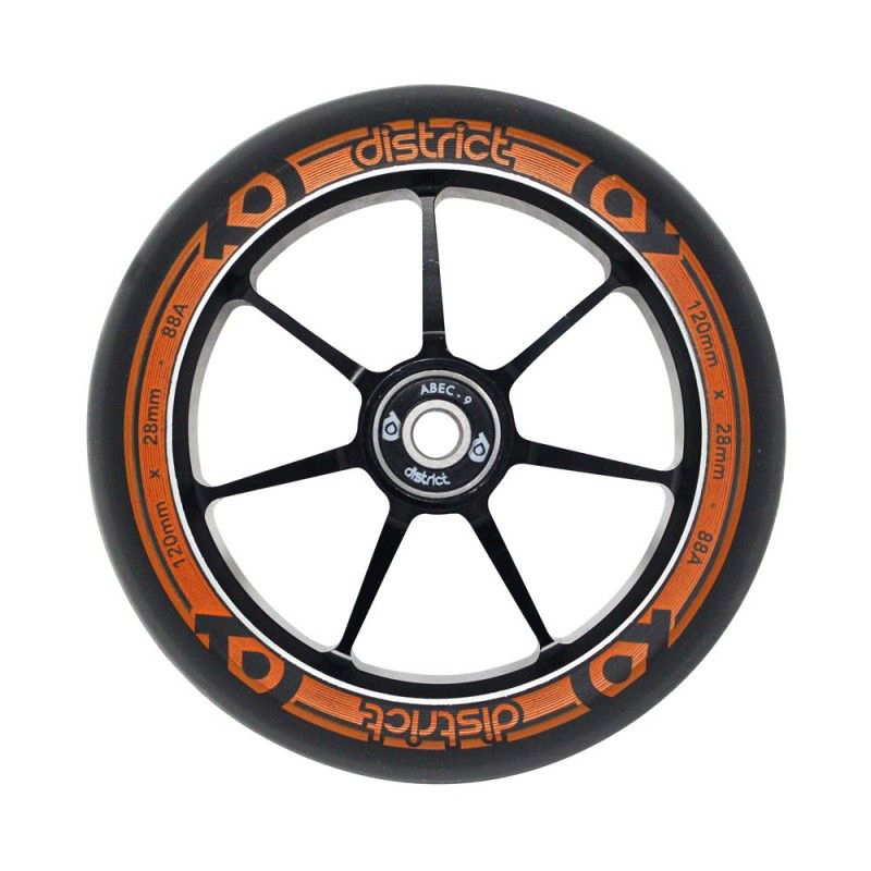 DIW19004 колесо для сам. District 120x28mm Dual Width Core - Black/Orange