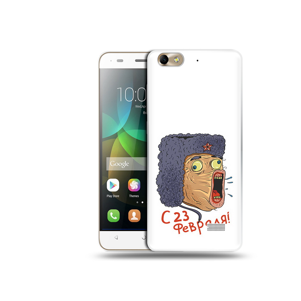 

Чехол MyPads Tocco для Honor 4C 23 февраля смешная эмоция (PT10946.43.15), Прозрачный, Tocco