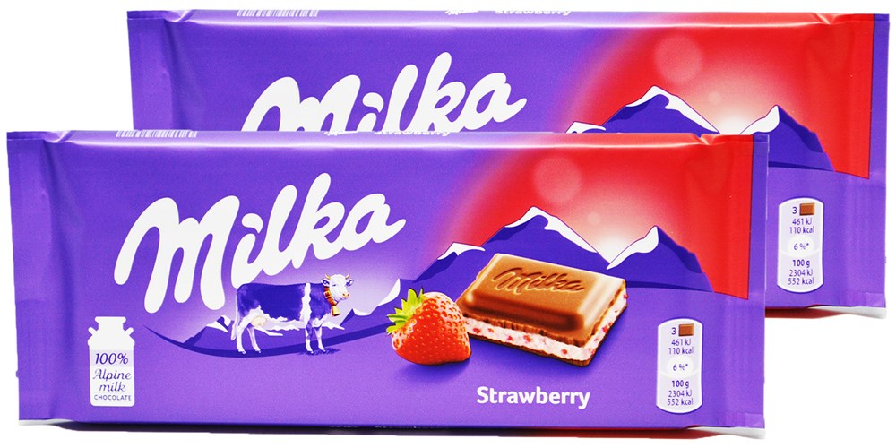 

Шоколад молочный Milka клубничный йогурт, 100 г х 2 шт