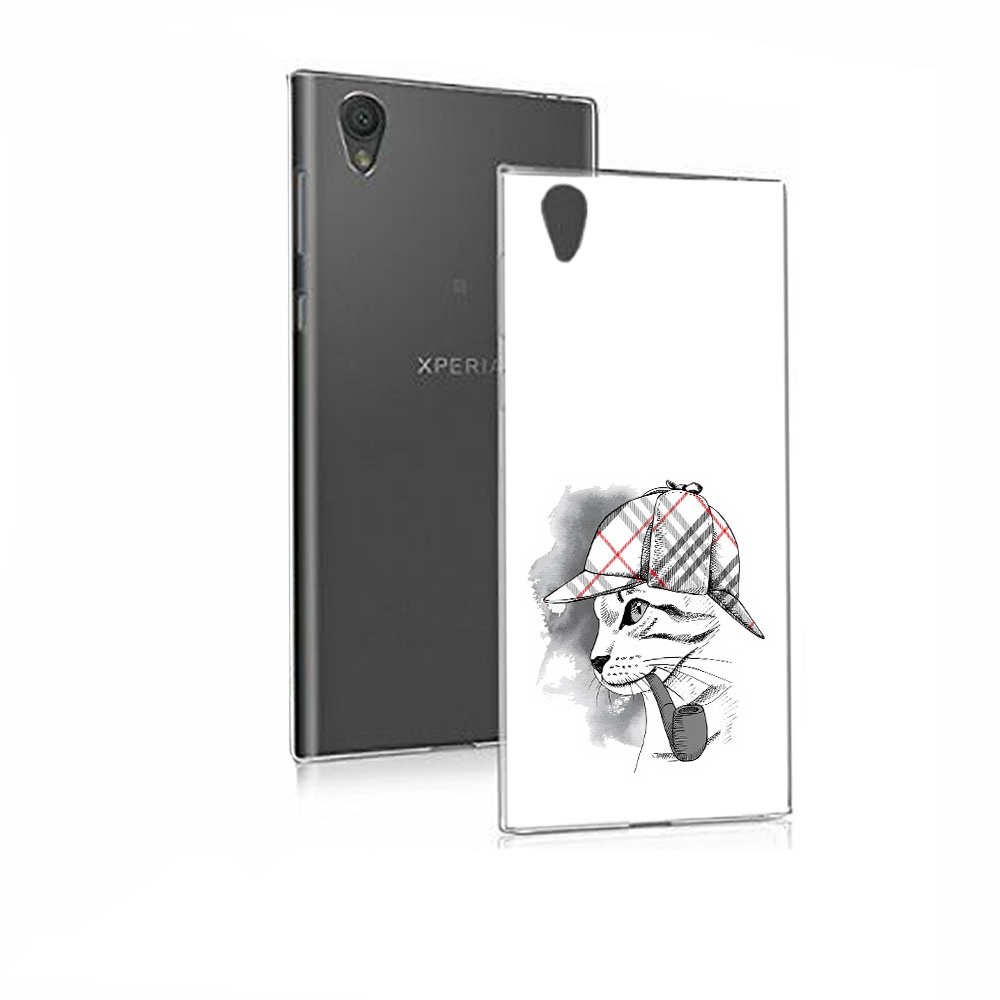 Чехол MyPads Tocco для Sony Xperia E5 кошка с трубкой (PT50363.248.405)