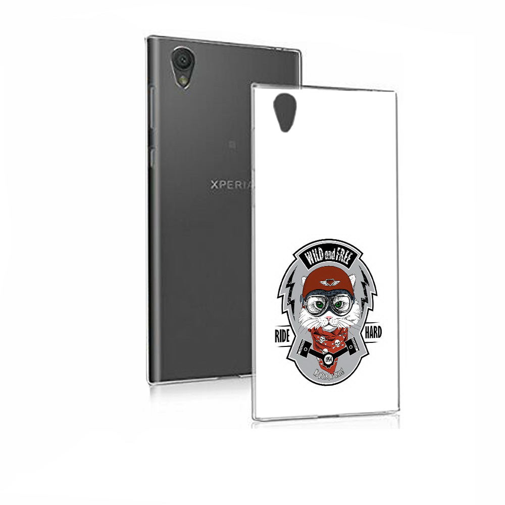 

Чехол MyPads Tocco для Sony Xperia E5 кошка в шлеме (PT50363.248.404), Прозрачный, Tocco