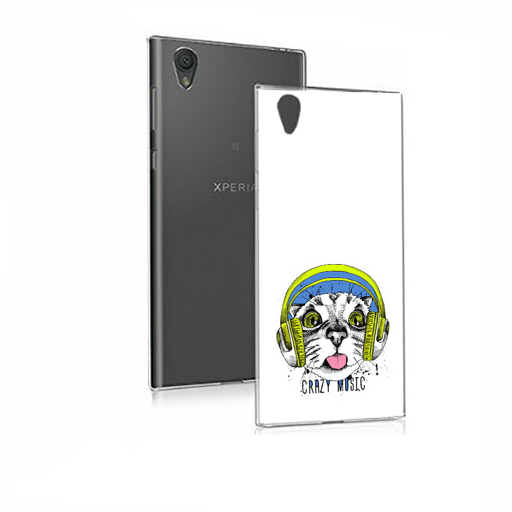 

Чехол MyPads Tocco для Sony Xperia E5 кошка в наушниках рисунок (PT50363.248.403), Прозрачный, Tocco