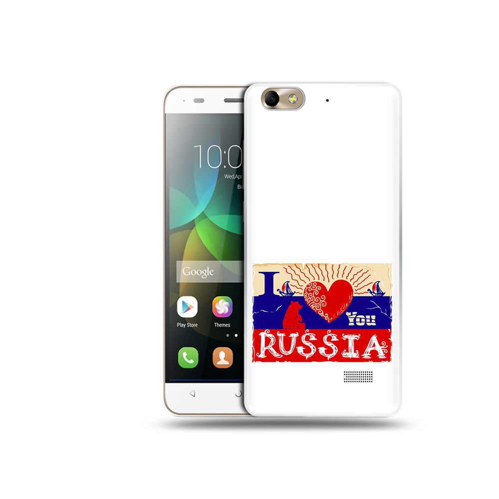

Чехол MyPads Tocco для Honor 4C Люблю Россию (PT10946.43.112), Прозрачный, Tocco