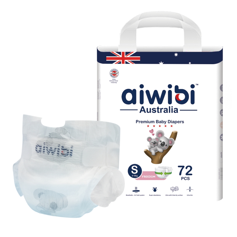 Подгузники детские AIWIBI Premium S (4-8 кг) 72 шт