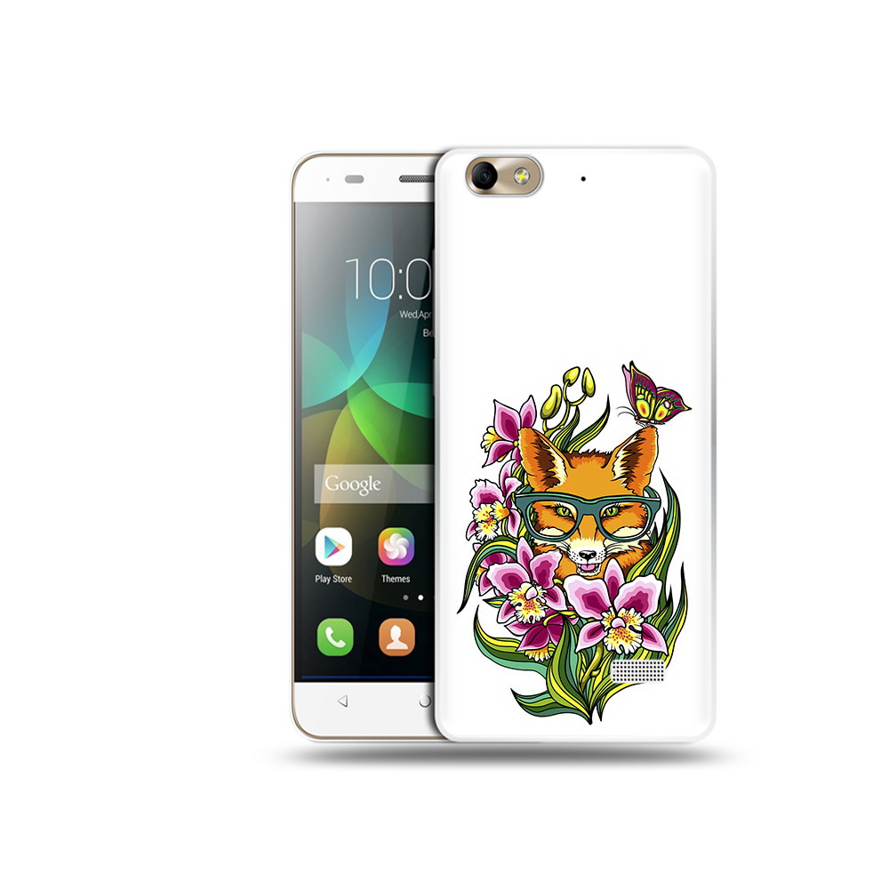 

Чехол MyPads Tocco для Honor 4C Лиса в цветах (PT10946.43.108), Прозрачный, Tocco