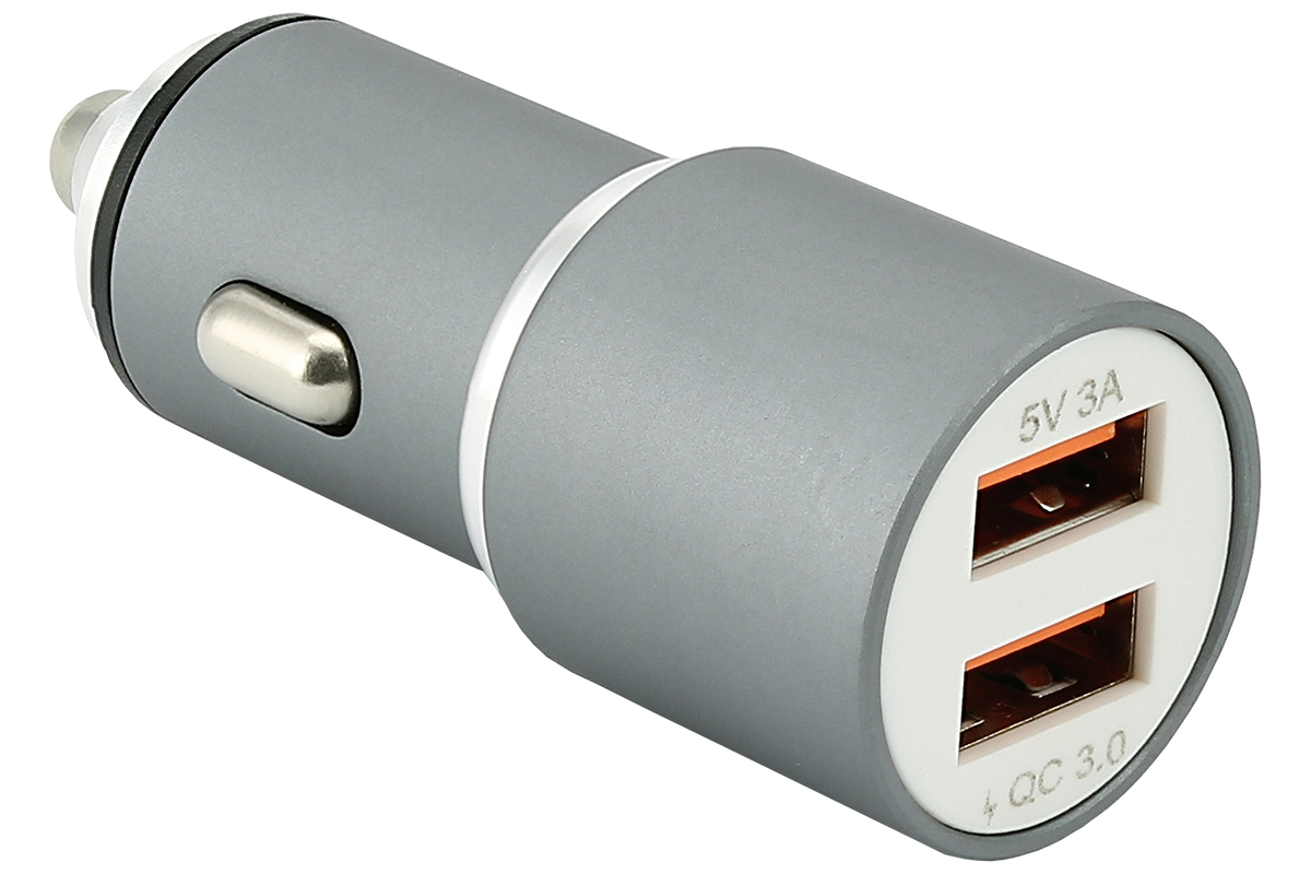 

Автомобильное зарядное устройство 12/24V на 2хUSB разъема 5V-QC 3.0,3.1А AT AT08600