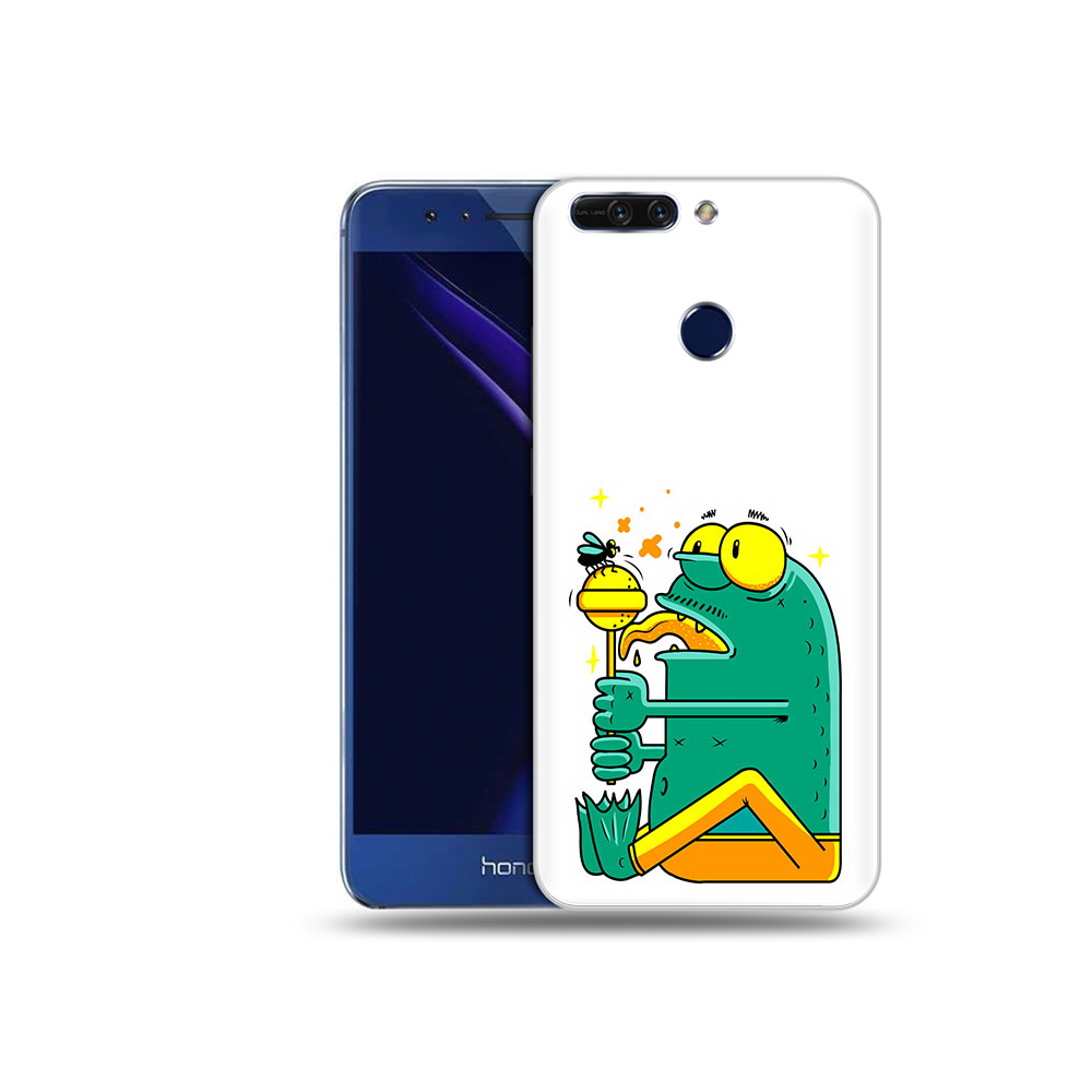 

Чехол MyPads Tocco для Honor 8 Pro Зеленая лягушка с чупа чупсом (PT66177.42.85), Tocco