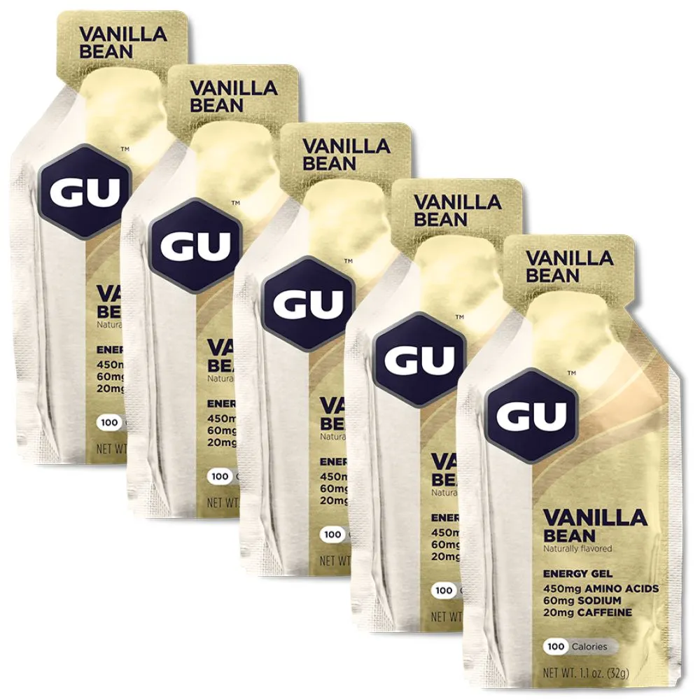 фото Энергетический гель gu energy с bcaa, ваниль, 5 порций