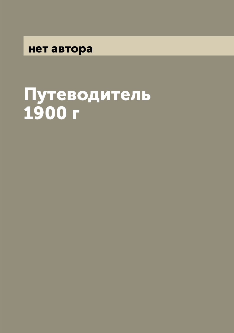 

Книга Путеводитель 1900 г