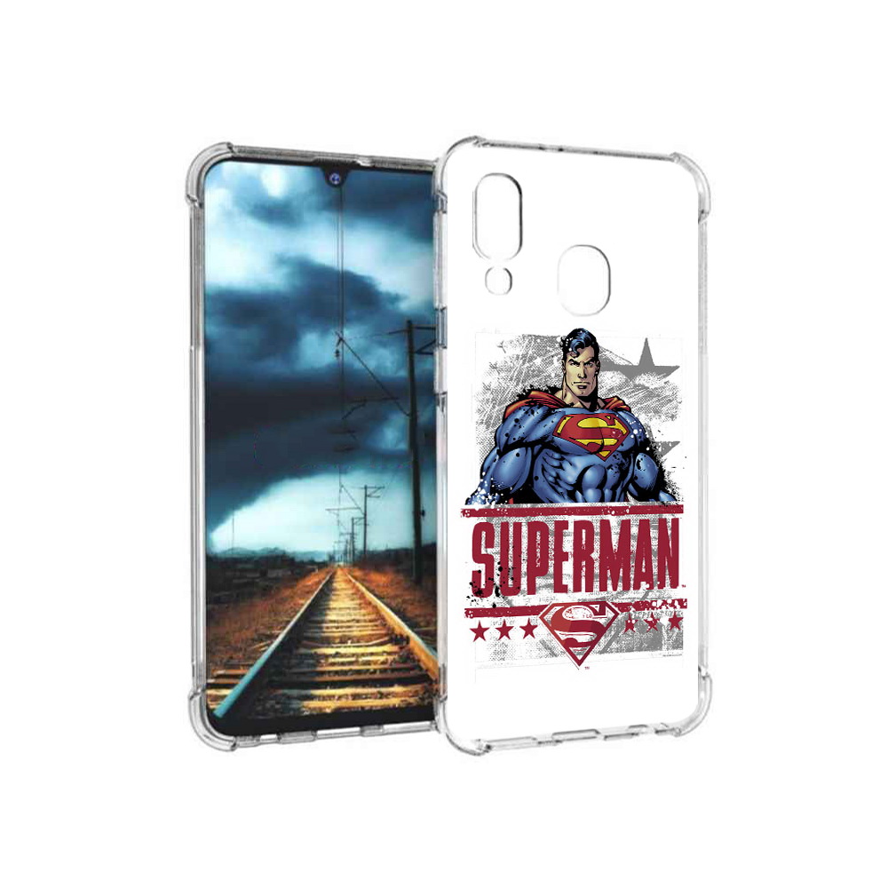 

Чехол MyPads Tocco для Samsung Galaxy A40 рисунок супермен (PT128655.504.583), Прозрачный, Tocco