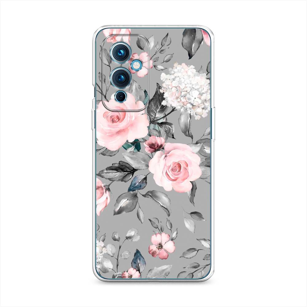

Силиконовый чехол "Розы на сером" на OnePlus 9 LE2110, 152750-8