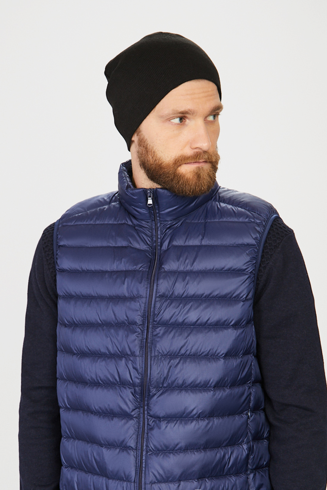 фото Шапка бини мужская baon b841523 black, р.58