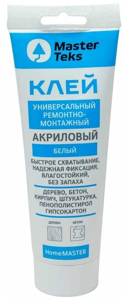

Клей монтажный MASTERTEKS HM белый 400 г акриловый 9753110