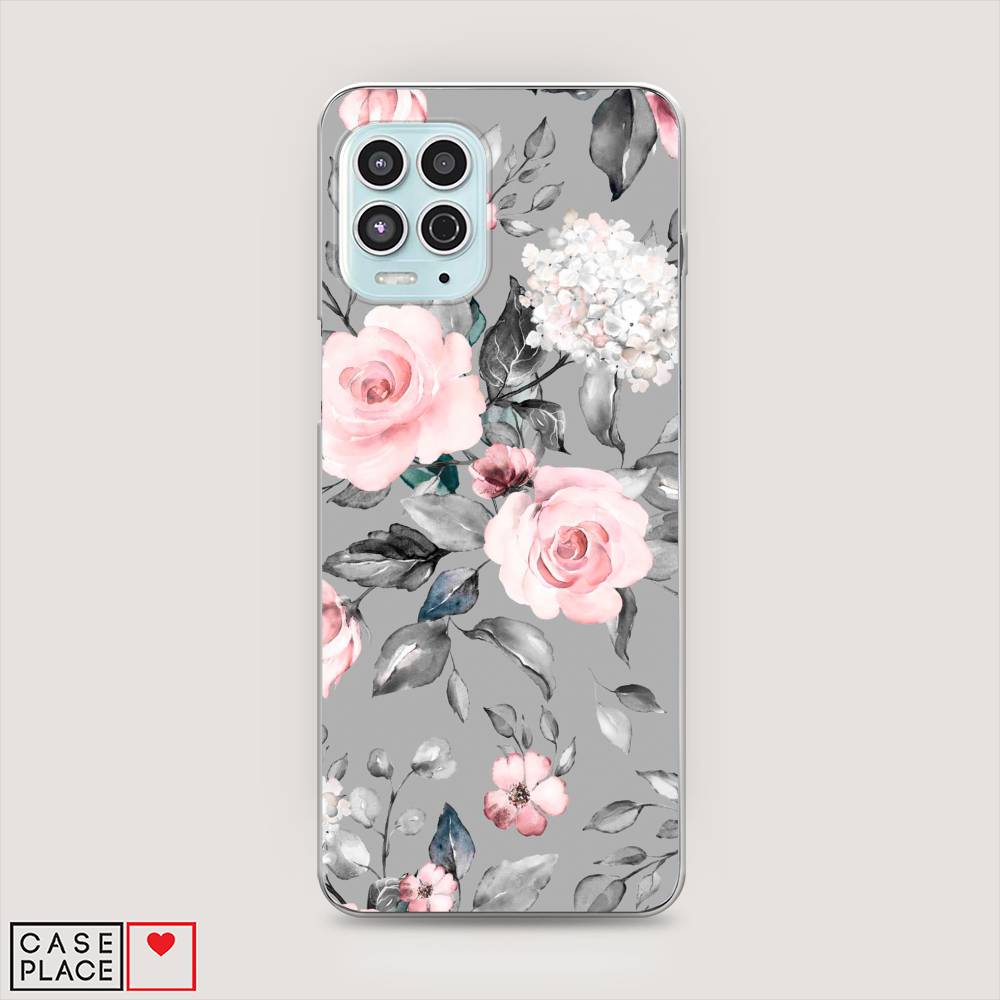 

Силиконовый чехол "Розы на сером" на Motorola Moto G100, 241650-8
