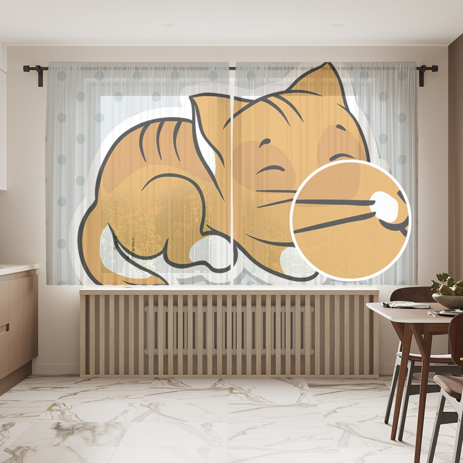 

Шторы и тюль tul_25641_145x180 Нежный котик JoyArty, Нежный котик