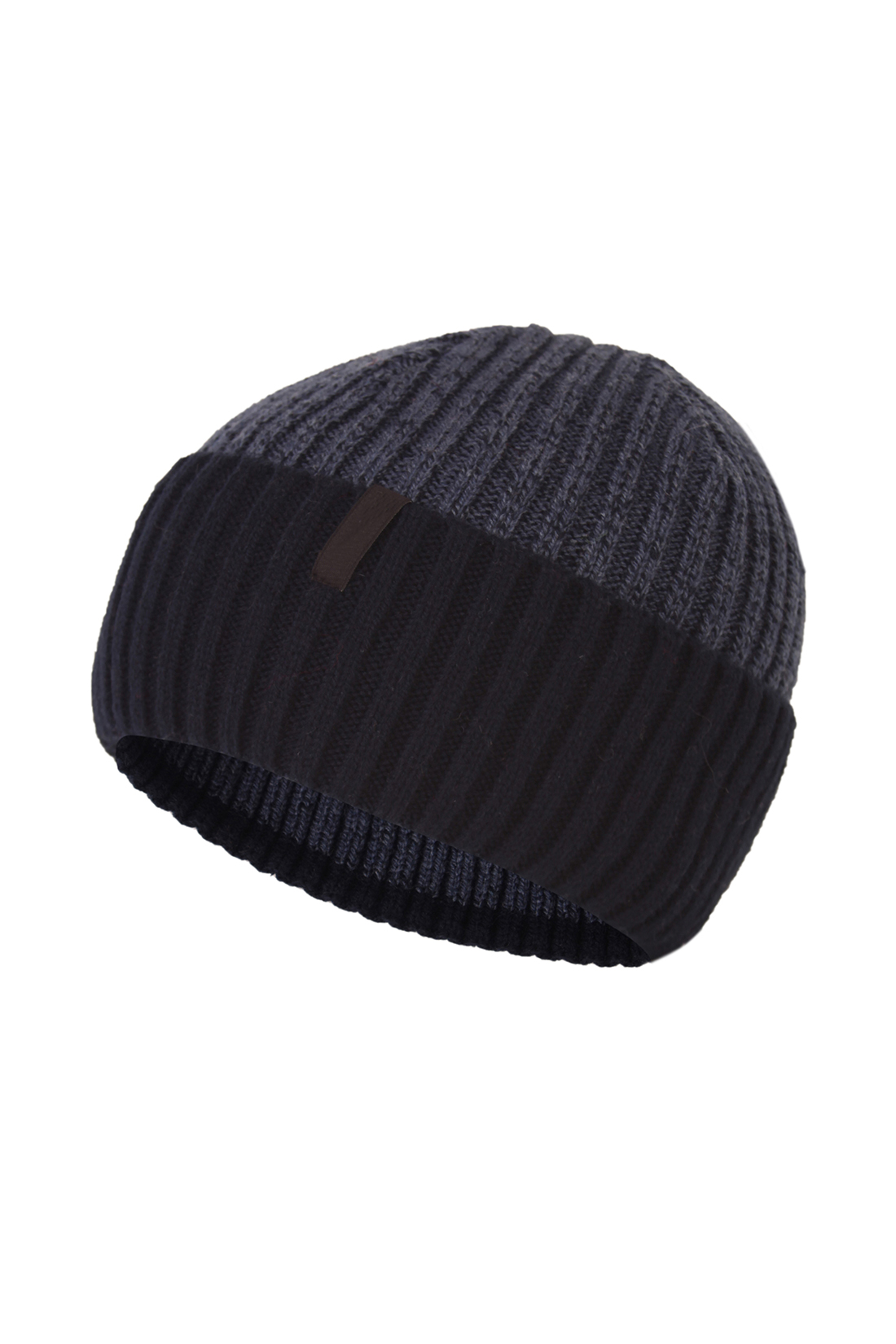 фото Шапка бини мужская baon b841513 baltic blue melange, р.58