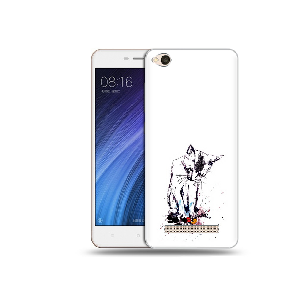 

Чехол MyPads Tocco для Xiaomi Redmi 4A кот и микки (PT46130.318.399), Прозрачный, Tocco