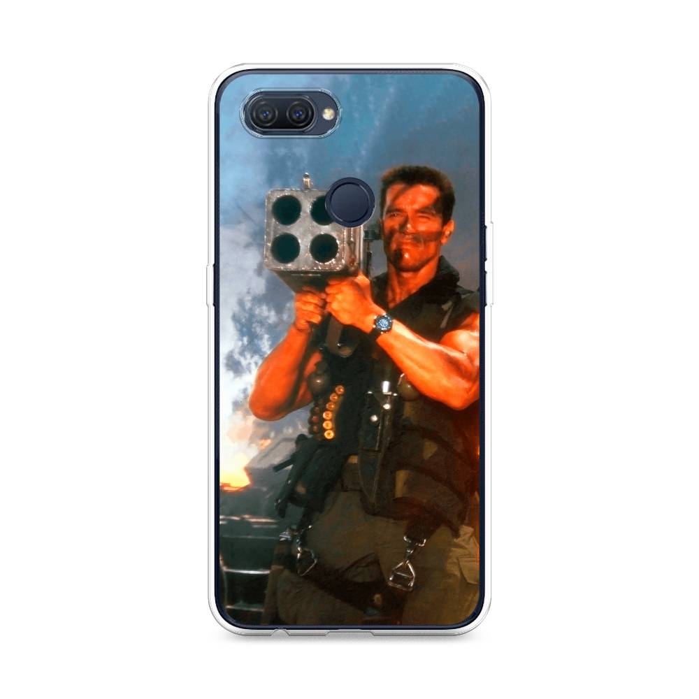 

Чехол на Oppo A12 "Арнольд Шварцнеггер с базукой", Голубой;коричневый, 253450-6