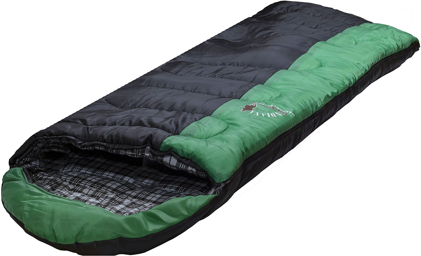 Спальный мешок Indiana Maxfort Extreme green/black, правый