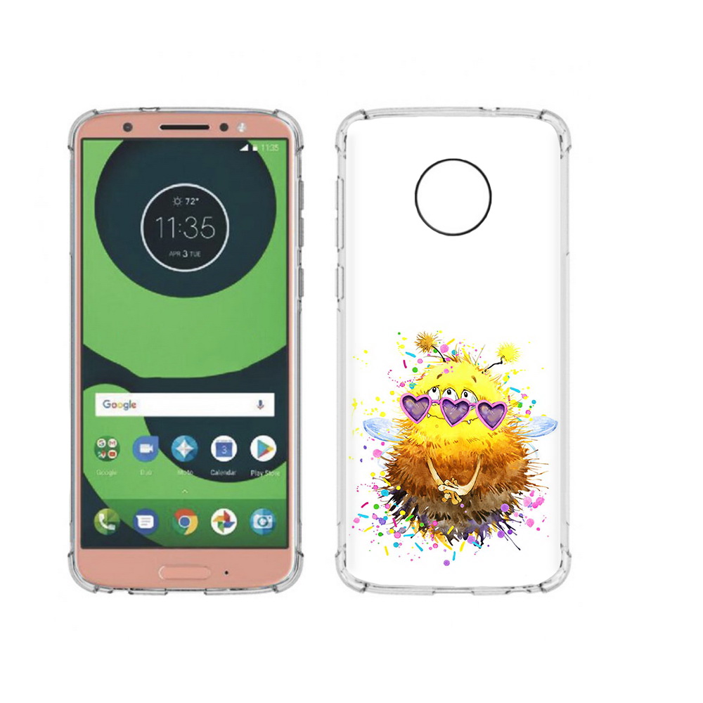 

Чехол MyPads Tocco для Motorola Moto G6 Пушитый шмель (PT99805.376.143), Прозрачный, Tocco